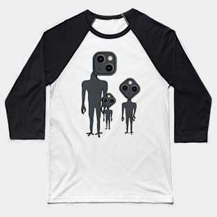 Aliens from camera Baseball T-Shirt